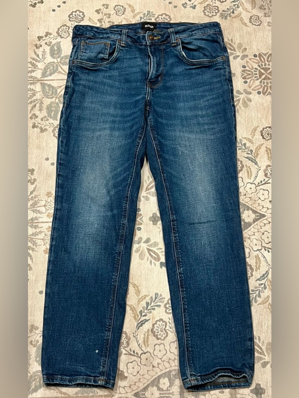 Hudson Men’s Blake Slim Fit Zip Fly Denim Jeans 32 X 30 Dark Blue